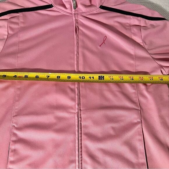 RBK Jacket Breast Cancer Ribbon Logo Zip Up Active Jacket Pink Size Med. - Picture 3 of 5